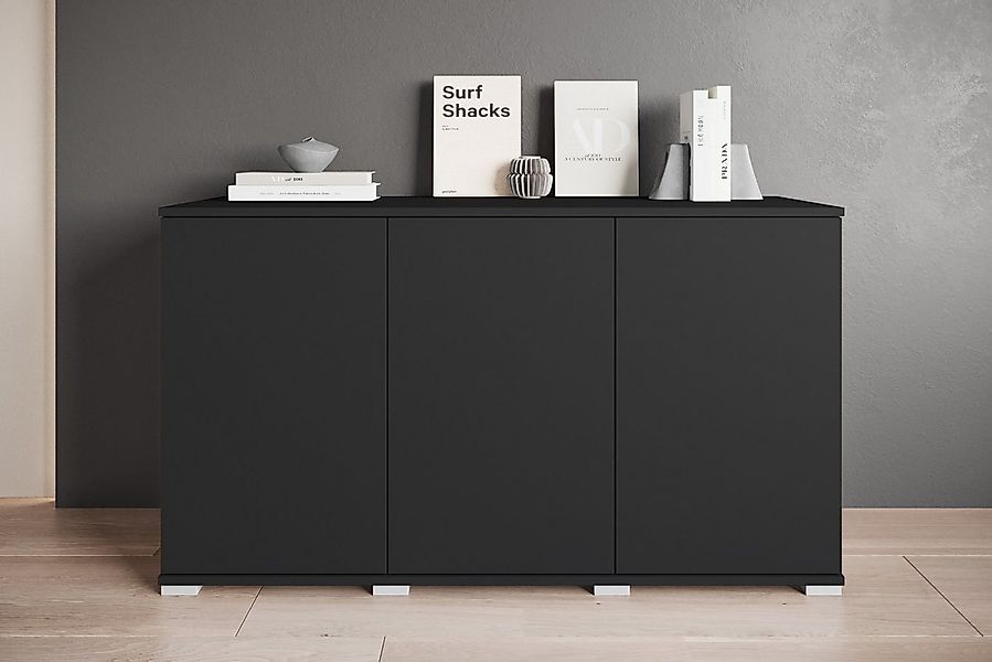 INOSIGN Sideboard Kenia, moderne grifflose Kommode mit 3 Türen, Breite 120 günstig online kaufen