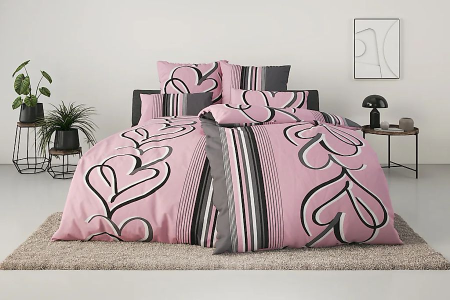 OTTO home Bettwäsche "Area in Gr. 135x200 oder 155x220 cm" 2 tlg. Bettwäsch günstig online kaufen