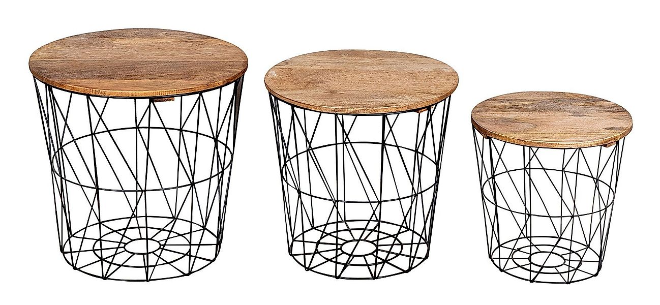 Levandeo® Couchtisch, 3er Set Beistelltisch Metall günstig online kaufen