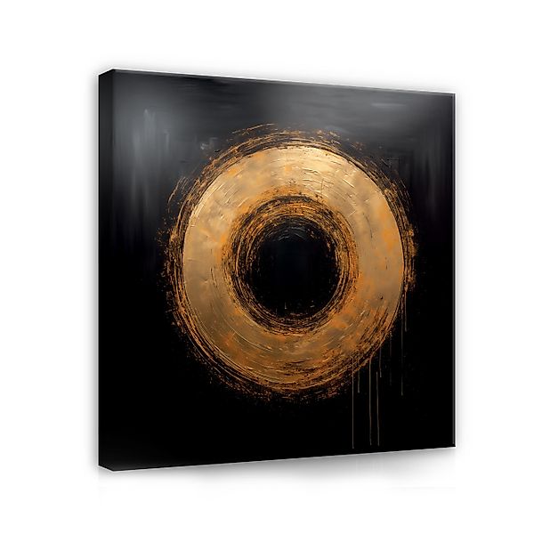 Wallarena Leinwandbild Abstrakt Gold Schwarz Industrial günstig online kaufen