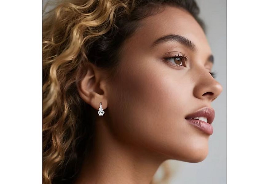 ROUGEMONT Paar Creolen Moissanit Damen Creolen Ohrringe 1,0ct 18K Gold -925 günstig online kaufen