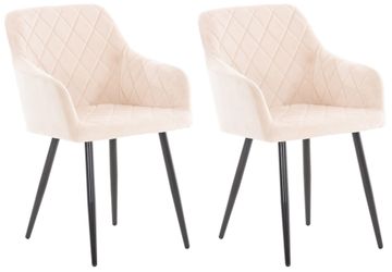 CLP Esszimmerstuhl Shila (2er Set), Samt günstig online kaufen