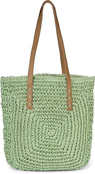 styleBREAKER Schultertasche Papierstroh Schultertasche - Basttasche günstig online kaufen
