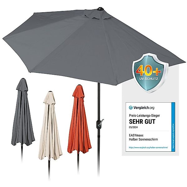 EASYmaxx Sonnenschirm halbrund, 270 x 140 günstig online kaufen