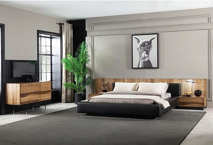 Xlmoebel Multimediabett Doppelbett Bett Luxusmöbel 160x200 cm in schwarzem günstig online kaufen