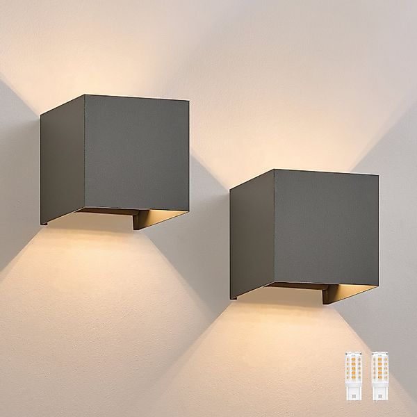 ZMH LED Wandleuchte Innen 2ER Außenwandleuchte günstig online kaufen