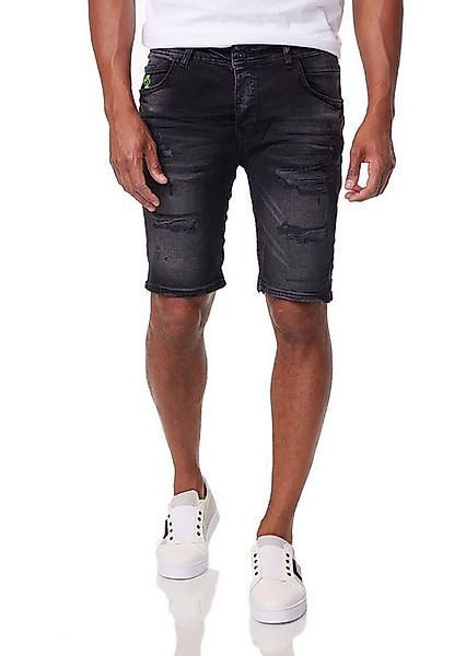 Denim House Caprijeans Herren Jeansshort Denim Bermuda mit Stretch Schwarz günstig online kaufen