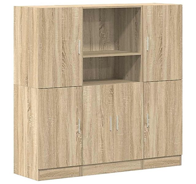 vidaXL Regal 3-tlg. Küchenschrank-Set Sonoma-Eiche Holzwerkstoff, 1-tlg. günstig online kaufen