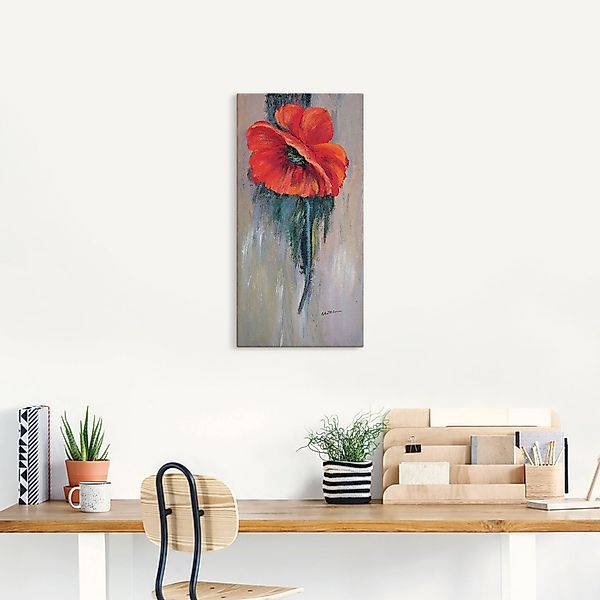 Artland Leinwandbild »Roter Mohn III«, Blumen, (1 St.), auf Keilrahmen gesp günstig online kaufen