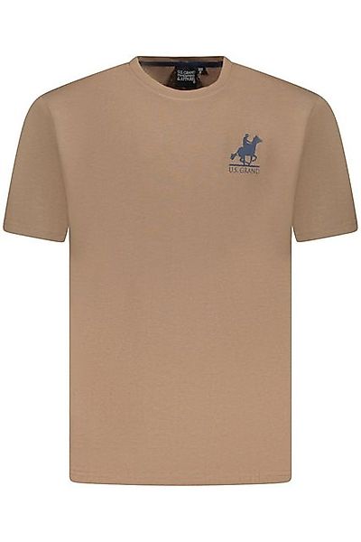 U.S. GRAND POLO T-Shirt Herren Kurzarm T-Shirt Braun mit Rundhals und günstig online kaufen