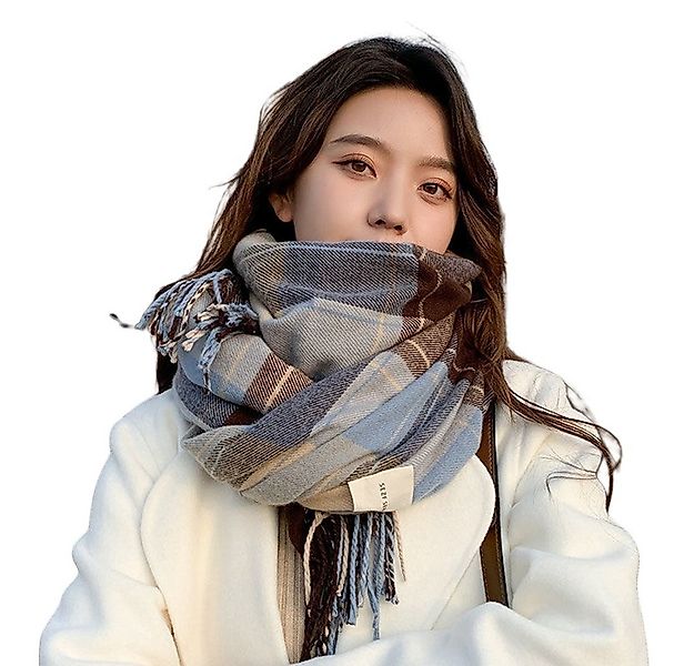 Coonoor Wollschal Damen Weich Lange Wraps,Groß Karo Fransen Schals,Warm Win günstig online kaufen