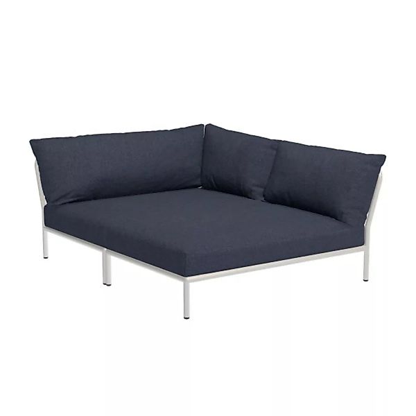 LEVEL2 Outdoor Eck-Sofa Lounge-Modul 5 Indigo Weiß Rechts günstig online kaufen