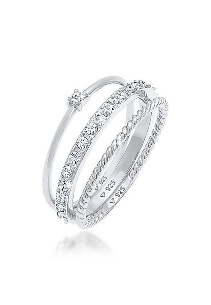 Elli Ring-Set Set mit Kristallen von Swarovski®Schmuck 925 Silber, Ring Set günstig online kaufen