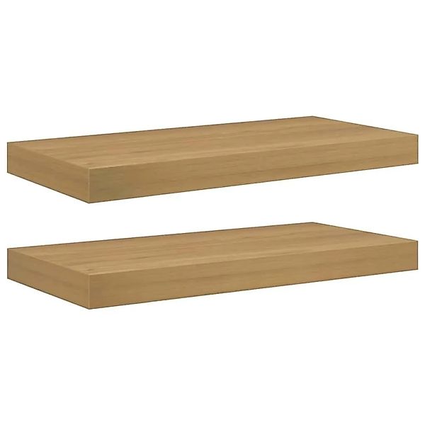 vidaXL Wandregal Wandmontiert 2 Stk Braun 50 x 23 x 4 cm Holzwerkstoff 4201 günstig online kaufen