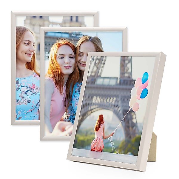 PHOTOLINI Bilderrahmen 3er Set Aluminium Modern günstig online kaufen