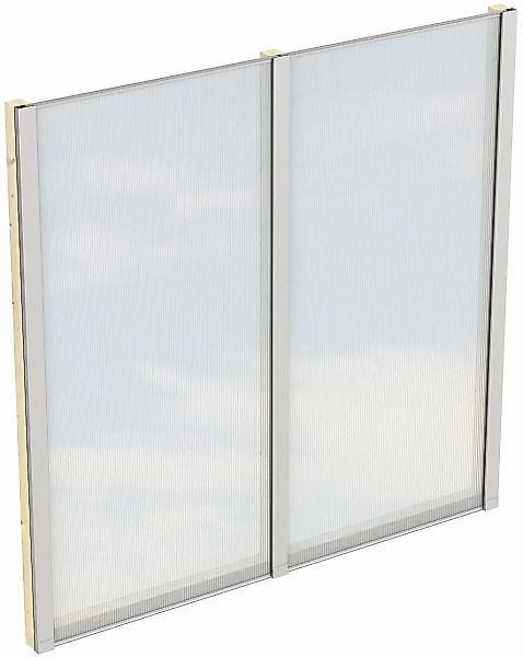 Skanholz Carport-Seitenwand m. Polycarbonat, freistehend günstig online kaufen