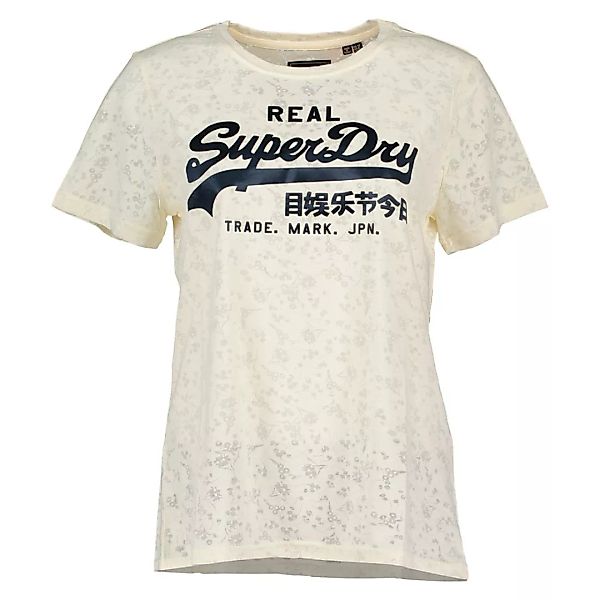 Superdry Vintage Logo Burnout All Over Print Kurzarm T-shirt XS Couture Whi günstig online kaufen
