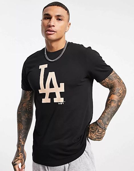 New Era – LA Dodgers – T-Shirt in Schwarz mit Print günstig online kaufen
