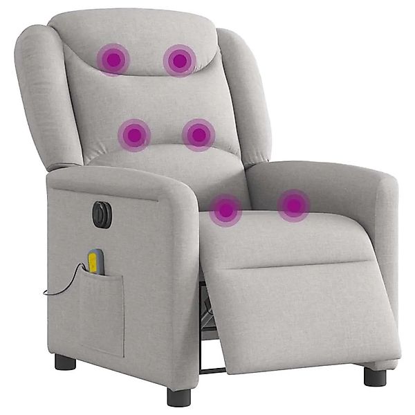 vidaXL Massagesessel Elektrisch Wolkengrau Stoff 3303193 günstig online kaufen