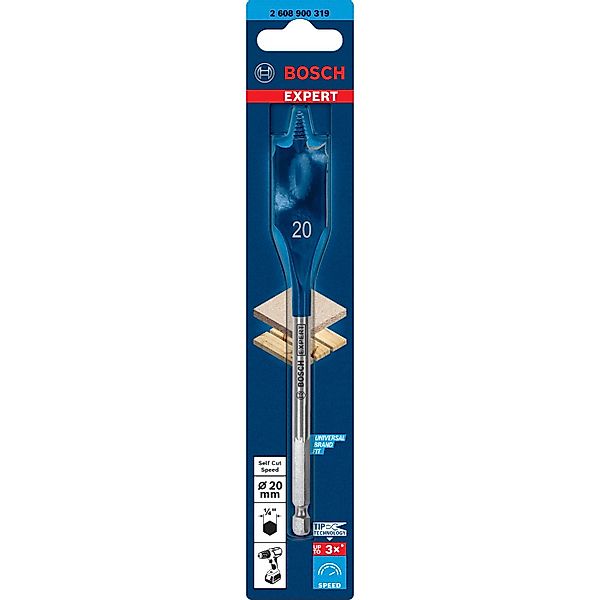 Bosch Expert Selfcut Flachfräsbohrer für Holz Ø 20 mm x 152 mm günstig online kaufen