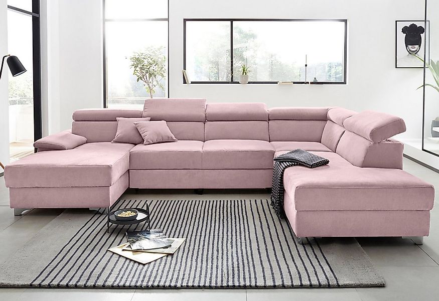 DOMO collection Wohnlandschaft "Mira, inklusive Kopfteilverstellung für meh günstig online kaufen
