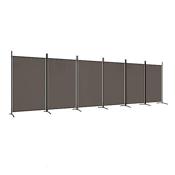 vidaXL Paravent, 6-tlg. Raumteiler Anthrazit 520x180 günstig online kaufen
