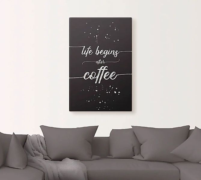 Artland Wandbild »Leben beginnt nach dem Kaffee«, Sprüche & Texte, (1 St.), günstig online kaufen