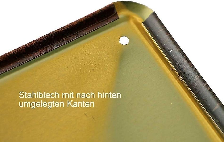 WOGEKA ART Metallbild Hier lebt ein Teenager - 20 x 30 cm Retro Blechschild günstig online kaufen