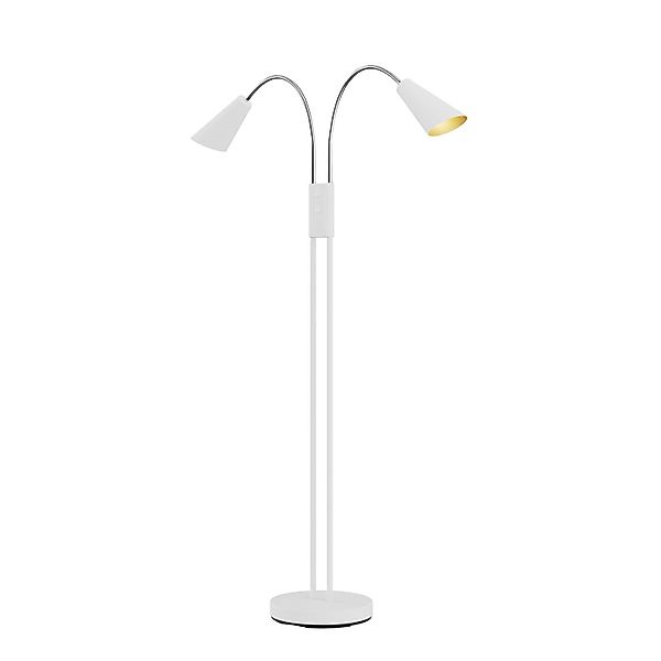 Lucande Stehlampe Medira 9626221 Modern in Weiß aus Metall 2-flammig GU10 W günstig online kaufen