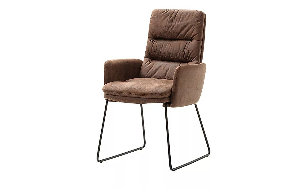 Kufenstuhl - braun - 60 cm - 98 cm - 67 cm - Stühle > Esszimmerstühle - Möb günstig online kaufen