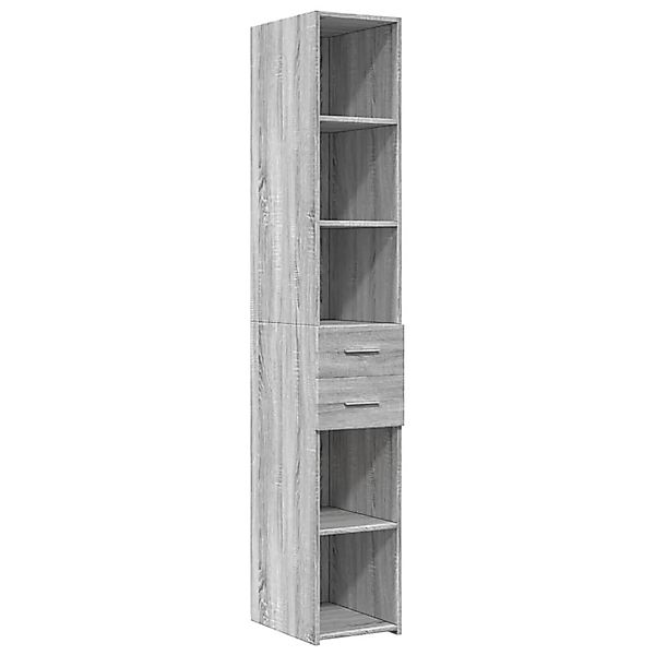 vidaXL Highboard Grau Sonoma 30x42,5x185 cm Holzwerkstoff 846241 günstig online kaufen