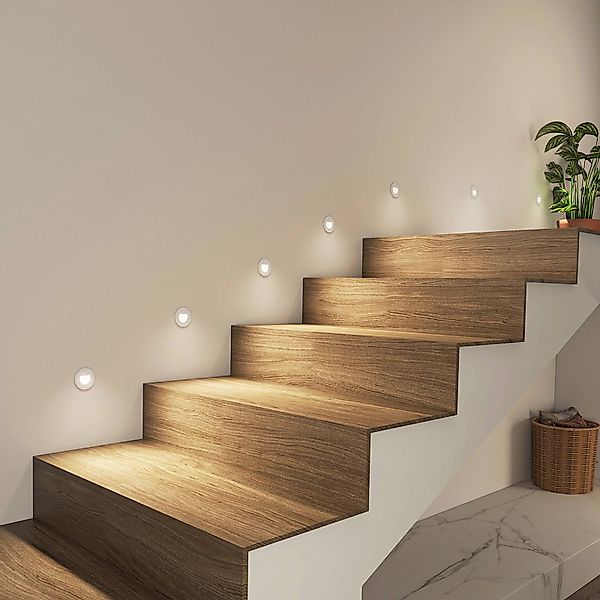 Arcchio LED-Einbaulampe Vexi, Ø 7,8 cm, weiß, Aluminium, CCT günstig online kaufen