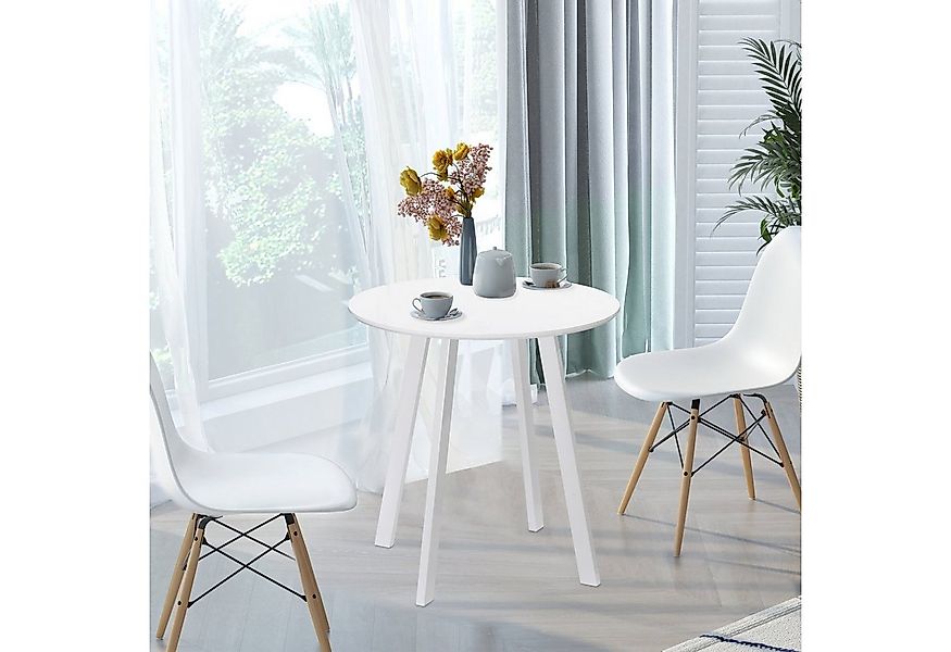 HOMCOM Esstisch Runder Küchentisch für 2 Personen (Rundtisch, 1-St., Esszim günstig online kaufen