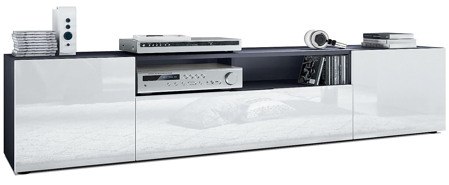 Vladon Lowboard Mogan (TV-Kommode, mit 2 Türen, 1 Klappe und 1 offenes Fach günstig online kaufen