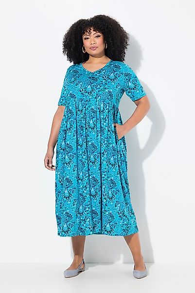 Ulla Popken Maxikleid Maxikleid A-Linie V-Ausschnitt günstig online kaufen
