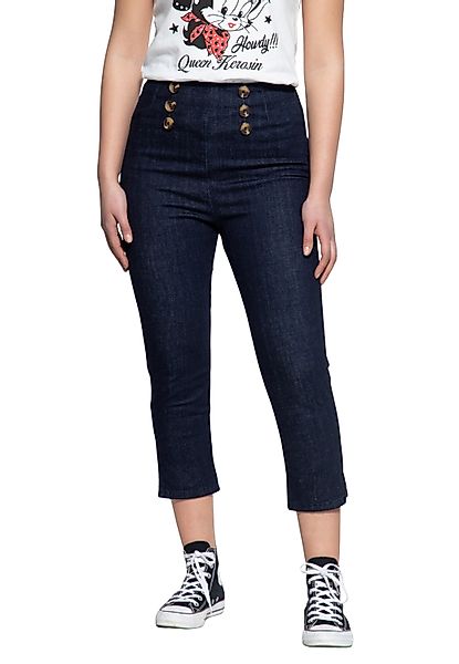 QueenKerosin 7/8-Jeans Beinabschlüsse mit Schlitz günstig online kaufen
