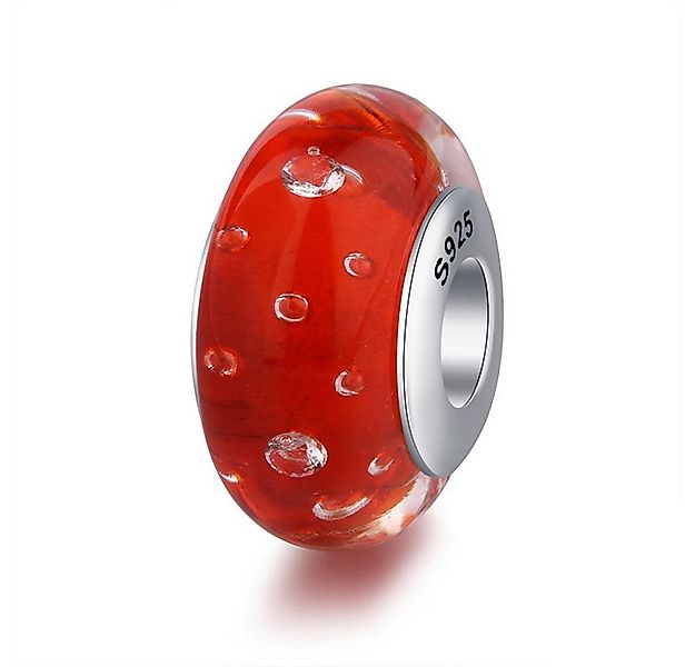 PANDACHARMS Bead Rote Luftblasen Glas Charm für Charm Armband, Hülse aus 92 günstig online kaufen
