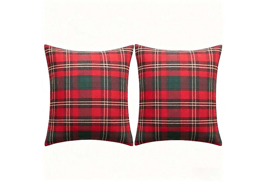 trends for living Kissenbezug Kissenbezüge 45x45 cm 2 Set roten und grünen günstig online kaufen