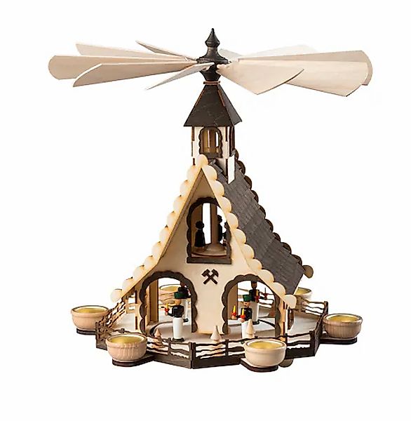 SAICO Original Weihnachtspyramide »Hauspyramide, Bergmänner« für 6 Teelicht günstig online kaufen