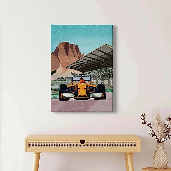 Bricoflor Bild Mit Rennauto Bunt Formel 1 Leinwand Bild Ideal Für Jungenzim günstig online kaufen