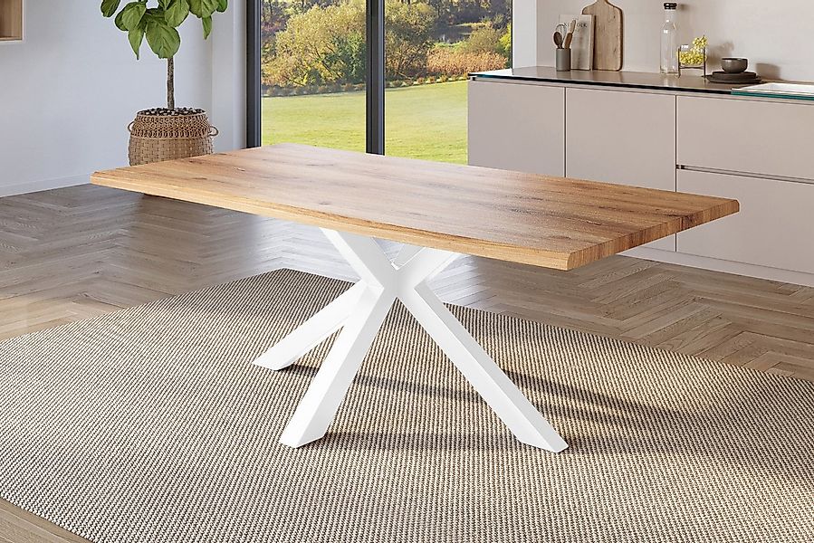 SAM® Esstisch Juliane, Holz Wildeiche-Optik, verschiedene Metallgestelle, B günstig online kaufen