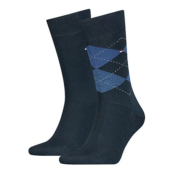 Tommy Hilfiger Check Classic Socken 2 Paare EU 39-42 Tommy Blue günstig online kaufen