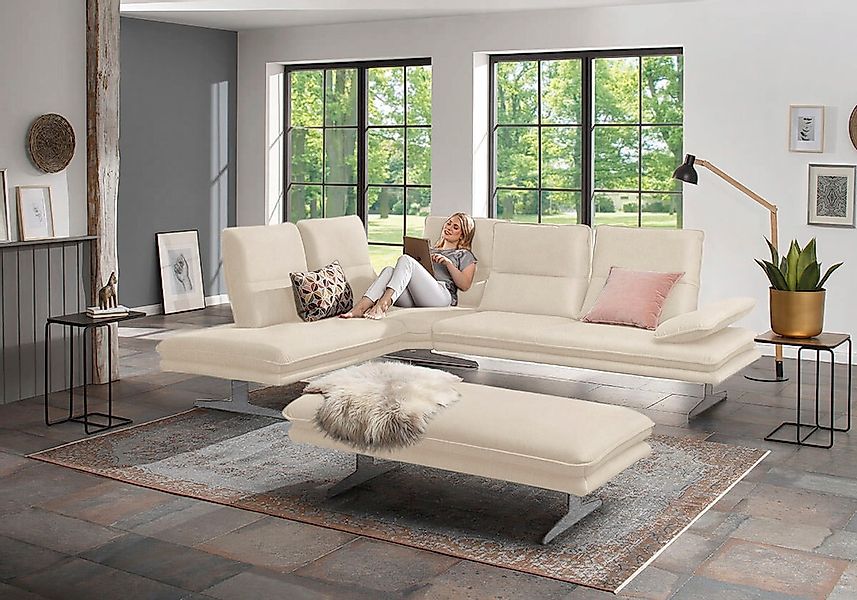 W.SCHILLIG Ecksofa "broadway, Designsofa, mit tollem Sitzkomfort, L-Form", günstig online kaufen