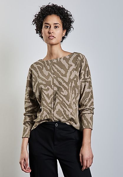 STREET ONE Langarmshirt aus elastischem Materialmix günstig online kaufen