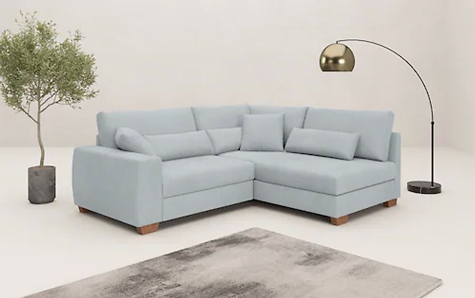 Mr. Couch Ecksofa »Helena L-Form«, Mit Federkern, wahlweise mit Bettfunktio günstig online kaufen