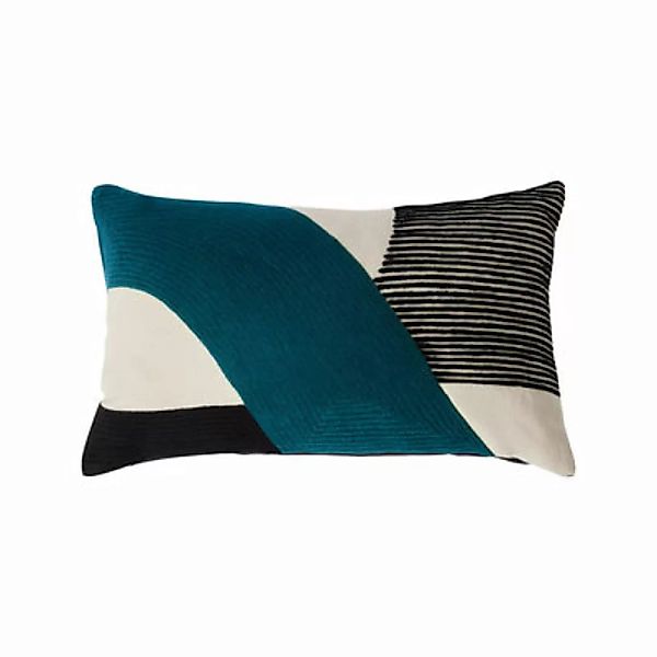 Kissen Azimut textil blau / 50 x 30 cm - Maison Sarah Lavoine - Blau günstig online kaufen