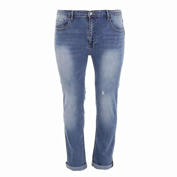 Ital-Design Stretch-Jeans Herren Freizeit Used-Look Stretch Jeans in Blau günstig online kaufen