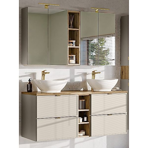 Lomadox Badmöbel-Set BIBIONE-56, (Spar-Set, 2-St., Spiegelschrank günstig online kaufen