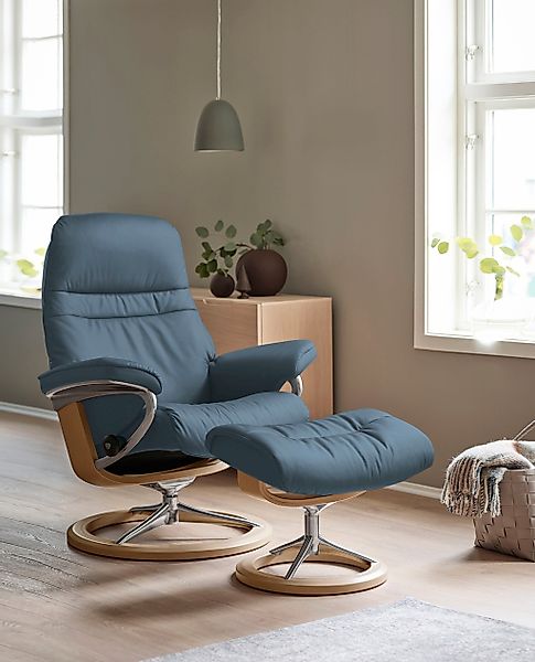 Stressless® Relaxsessel »Sunrise«, (Set, Relaxsessel mit Hocker), mit Signa günstig online kaufen
