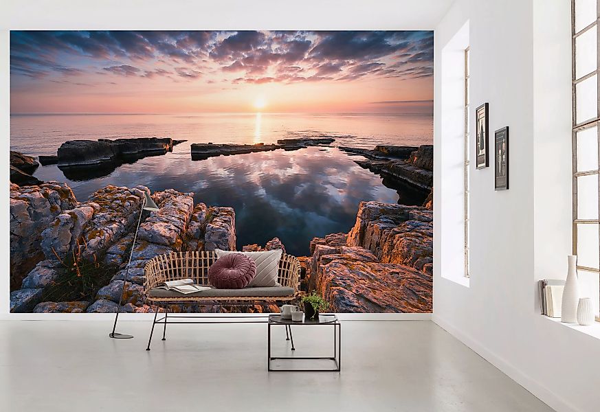 Komar Fototapete Vlies Spiegelküste  368 x 248 cm günstig online kaufen